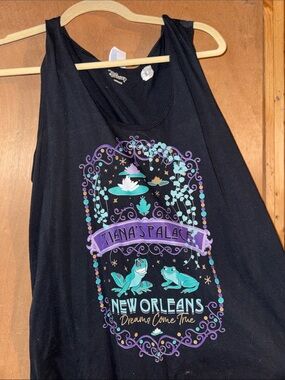 Disney Black Tank with Purple & Teal Tiana’s Palace Graphic Princess & the Frog